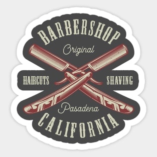 California Barbershop Sticker